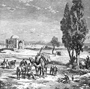 Elisee Reclus Illustrations Drucke: Tehran, Iran, 1895