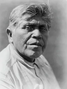 Vintage Native American Art Drucke: A Tejon Serrano, c1924. Creator: Edward Sheriff Curtis