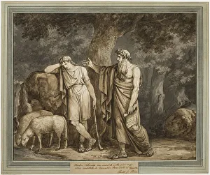 Literature Inspired Art Drucke: Telemachus is Consoled by Termosiris