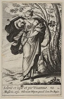 Abraham Bosse Etching Drucke: Temperance, 1636. Creator: Abraham Bosse