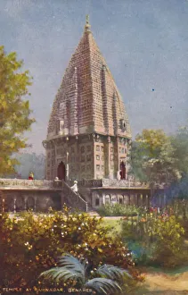 Indian Architectural Landmarks Drucke: Temple at Ramnagar, Benares. Creator: Unknown