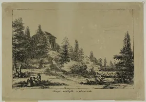 Tempel der Sibyllin im Mèreville, 1817. Erfinder: Vivant Denon