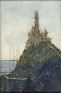 Allegory Literature Images Drucke: Temple of Thought, Dedicated to Beethoven, under construction, 1897-1914. Artist: Garas