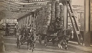 Transportation In Early 20th Century Drucke: The Temporary Bridge, c1925, (1935)