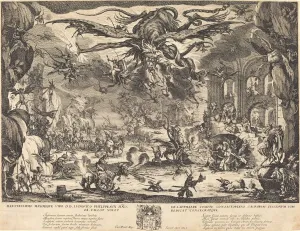 Die Verführung des heiligen Antonius (Zweite Version), 1635. Schöpfer: Jacques Callot