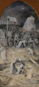 Early Netherlandish Painting Drucke: The Temptation of Saint Anthony. Triptych, reverse: The Capture of Christ, 1500-1501