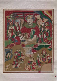 Korean Buddhist Art Drucke: The Tenth King of Hell, 1798. Creator: Unknown