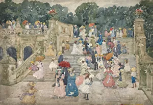 Die Terrazzenbrücke im Zentralpark aus dem Jahr 1901 von Maurice Brazil Prendergast