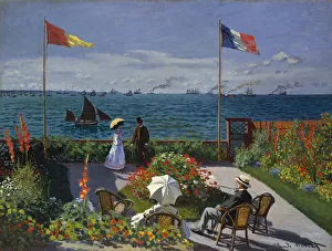Drucke von Terrasse à Sainte-Adresse, 1866–1867. Im Bestand des Metropolitan Museums von Kunst im öffentlichen Raum in New York Claude Monet Drucke: Terrasse à Sainte-Adresse, 1866–1867. Künstler: Monet, Claude (1840–1926)