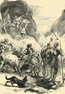 Roman Empire Illustrations Drucke: The Teutons on the March, 1890. Creator: Unknown