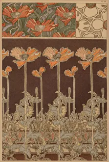 Alphonse Marie Mucha Drucke: Textile design, c. 1900