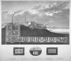 Isambard Kingdom Brunel Engineer Drucke: The Thames Tunnel under construction, London, c1835