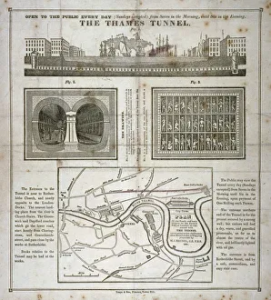 Isambard Kingdom Brunel Engineer Drucke: The Thames Tunnel, London, 1827