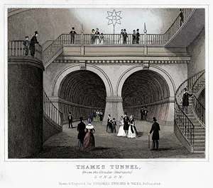 London Underground History Drucke: Thames Tunnel, London, 19th century