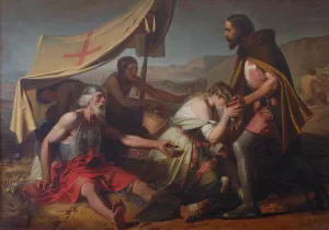 First Crusade Art Drucke: The Thirst Suffered by the First Crusaders, 1852