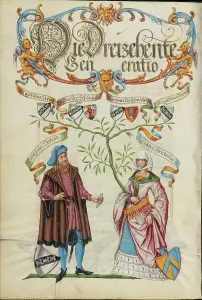 Die dreizehnte Generation, Lasslau Derrer, um 1626 bis 1711. Ersteller unbekannt