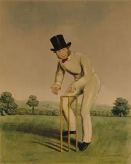 English Cricket History Drucke: Thomas Box, c1850s. Creator: Unknown