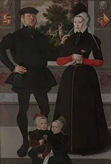 Thomas Gerritszn Doesburch und Claesje Hendricksdr Roeclaes mit ihren Töchtern, 1559. Schöpfer: Anonym