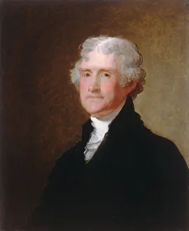 Gilbert Stuart Painting Drucke: Thomas Jefferson, c. 1821. Creator: Gilbert Stuart