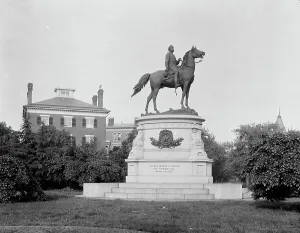 Washington D.C. Landmarks Drucke: Thomas Statue, Washington, D.C. between 1880 and 1897. Creator: William H. Jackson