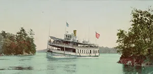 Vintage Boat Images Drucke: In the Thousand Islands, c1901. Creator: Unknown