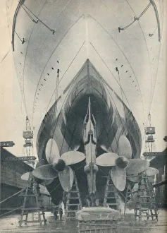 Shipbuilding Industry History Drucke: The Thrust of the Modern Liners Mighty Engines, 1936