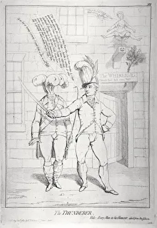 British Royal Satire Drucke: The Thunderer, 1782