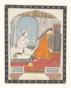 Heritage Watercolour Art Drucke: The Timid Bride, ca. 1800. Creator: Unknown