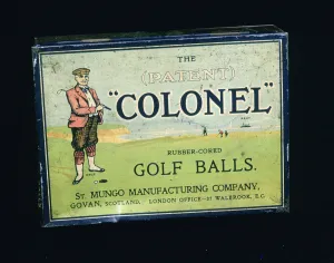 Bilder Datiert 2. August 2005: Kugelschuss aus dem Tin des Kolonel Golfballs 1910