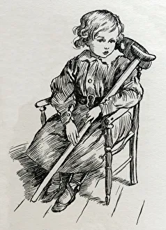 A Christmas Carol Characters Drucke: Tiny Tim, c1900. Creator: Harold Copping