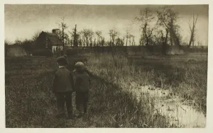 Historic English Villages Drucke: A Toad in the Path: Early Spring in Norfolk, c. 1883 / 87, printed 1888