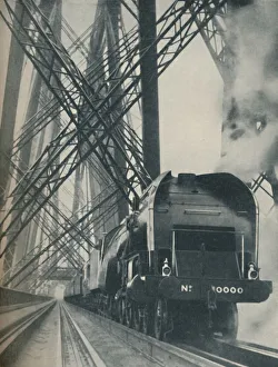 Steam Locomotive Photography Drucke: Four Hundred Tons of Train Pulled By A Leviathan, c1935. Artist: Global Photographic Union