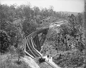 Toowoomba Range zwischen Highfields und Ballards Camp, um 1894. Ersteller: Poul C Poulsen. Toowoomba Range zwischen Highfields und Ballards Camp, um 1894. Ersteller: Poul C Poulsen