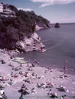 Drucke von Torquay, Devon, um 1955. Die Wirtschaft der Stadt begann zunächst auf Fischerei und Landwirtschaft basierend, sich in den frühen 19. Jahrhundert zu einem modischen Seebad zu entwickeln Torbay Drucke: Torquay, Devon, c1955. Schöpfer: Arthur Charles Kirby Ware