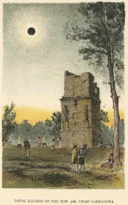 Total Solar Eclipse Images Drucke: Total solar eclipse of 1860 observed from Tarragona, Spain, 1884