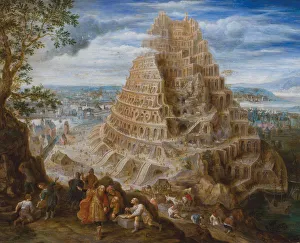 Drucke von Der Turm von Babylon, Privatbesitz Lucas Van Valckenborch Drucke: Der Turm von Babylon