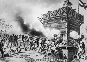 Cuban History Drucke: Tower at Colon, 1871 (c1910)