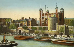 Hand Coloured Postcards Drucke: The Tower of London, c1910. Creator: Unknown