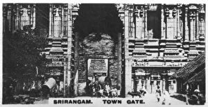 Stadttor Sri Ranga Ramaswamy-Tempel Indien 1925