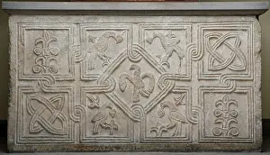 8th Century Art Drucke: Transenna, between 8th and 9th century. Creator: Unknown