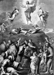 Christian Renaissance Paintings Drucke: The Transfiguration, c1520, (1893). Artist: John L Stoddard