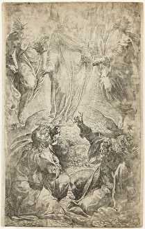 The Transfiguration Painting Drucke: The Transfiguration, c.1590. Creator: Camillo Procaccini