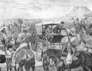 Der Transvaal-Krieg, 1881: Präsident Brand Erklärung des Friedens bei Laings Nek, (1901)