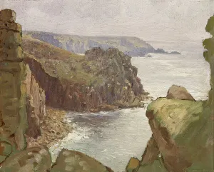 Cornish Coastline Scenery Drucke: Trebarwith-Strand, Cornwall, 1905. Creator: Anna Richards Brewster