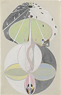 Bildende Kunst Drucke: Buch der Erkenntnis Nr. 5, 1915. Schöpferin: Hilma af Klint (1862-1944)