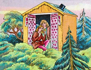 Coloured Lantern Slides Drucke: In the tree tops, c1905