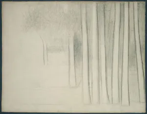 Bäume im Stil von La Grande Jatte, 1884. Schöpfer: Georges-Pierre Seurat