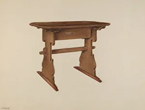 Trestle-Tisch, um 1939. Schöpfer: Charles Henning