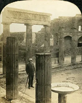 George Rose Stereographs Drucke: Triangular Forum, Ruins of Pompeii, Italy, c1909. Creator: George Rose