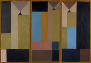 Bildende Kunst Drucke: Triptychon. Vertikale-Horizontale Komposition mit wechselseitigen Dreiecken